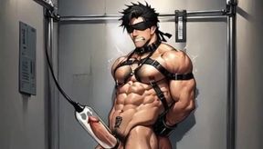 Sucking his anime dick hard till it explodes with cum