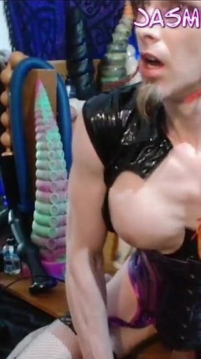 Pvc Corset Big Toy Playtime Extreme Anal Rides and Showing off My New Boobs