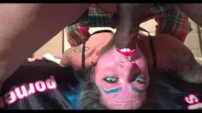 Skarlit Angel gets face fucked and rides BBC