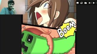Minecraft Sex Steve Jerking off watching Alex Get Gangbang by Creepers Porn Comic