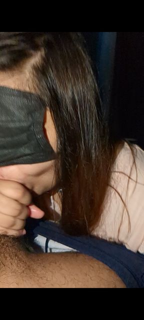 Masks bCheating beautiful horny chubby girl big boobs nice figure Sali give extra hard blowjob to her sister&amp;#039;s husband