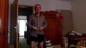 Undressing and Jerking off