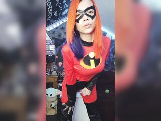 Mrs. Incredible Cums In Costume