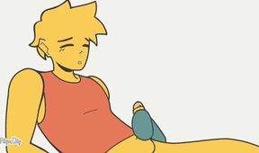 Frankenstein monster boyfriend strokes his monster cock raw rough animation