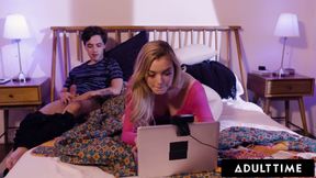 ADULT TIME - Naughty Babe Anny Aurora Catches Pervert Watching Her Sex Cam Then Lets Him Join