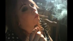 British BBW Tina Snua Smokes With Dangling, Drifts, Nose &amp_ Cone Exhales