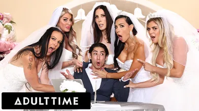 MILF Brides REVERSE GANGBANG Man Together!
