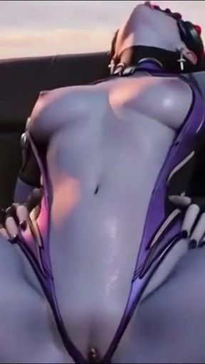 Overwatch Widowmaker Stripping to Naked Breasts  Sensual Compilation   Clip 1