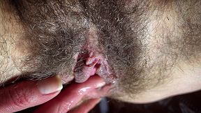 Hot Stepmom Plays with Her Dirty and Hairy Close-up