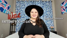 Evil Witch Fattens You to Eat - Witch Sydney Screams Wants to Fatten You so She Can Vore You - POV Vore, Same Size Vore, Feeder/Feedee