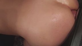 ladysilva masturbating her hot ass with her new big dildo, very deep penetration, what a delight