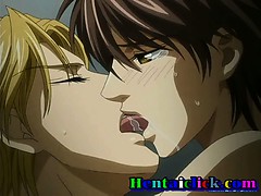 Handsome anime gay man anal torn up