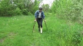 walking on crutches m