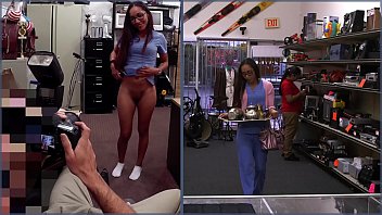 Desperate Latina nurse gets banged in pawn shop