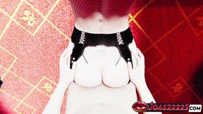 Hot Blonde Luanna Vicktoria in Black BDSM Gear - 3D Rule34 Hentai Doggystyle POV and Creampie Action