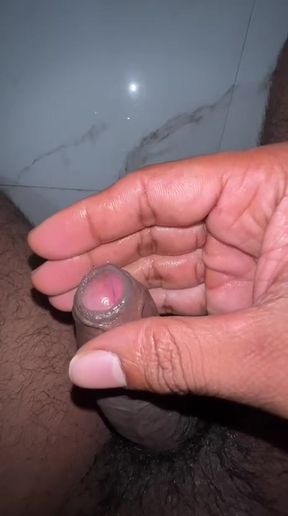 Self Cum eating and piss drinking