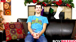 Horny gay teen masturbates with a toy in his cute ass