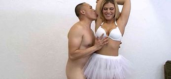 Casting Couch: Saggy Tits Blonde Gets Ravished