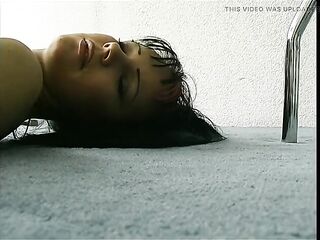 Brunette playgirl takes big vibrator