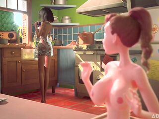 3DGSPOT Small Trans Bangs With Huge Breasty Trans CG TOON PORN