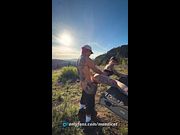 Tattooed with a Fat Ass Mandi Cat  Can’t Resist and Pulls Her Boyfriend Away from the Group to Fuck Him Secretly on the Hiking Trail