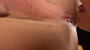 First licked, then fucked: Strap-on play and handjob ending