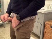 Verbal jerk-off, test new lube and Tenga Egg, boxers, cumshot, tight jeans, edging with pre-cum.