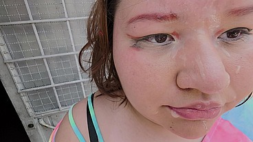 Doing cumwalks with lots of thick cum on my face, through the city with lots of people watching me, is what I always want