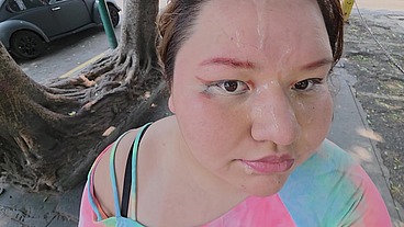 Doing cumwalks with lots of thick cum on my face, through the city with lots of people watching me, is what I always want