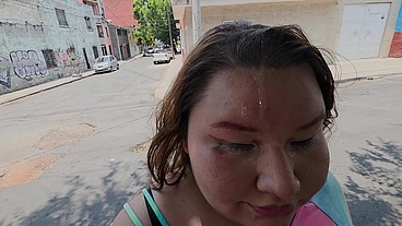 Doing cumwalks with lots of thick cum on my face, through the city with lots of people watching me, is what I always want
