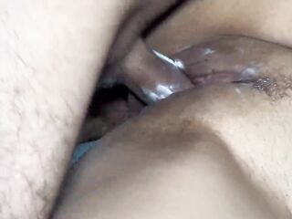 This babe Just Didn't Care if I Keep Banging Use and Use My Cum as Lube - Ribald Creampie Bang CloseUp