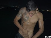Muscle Latino boy Lucian Reed shows off his hot body