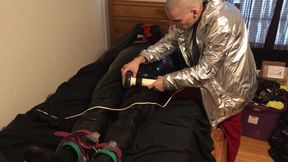 Jun 15 2022 - Rubber Boy In Rubber Has Fun With My Sweaty Shirt In Some Light Bondage