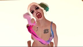Harley Quinn encourages POV facial cum blast
