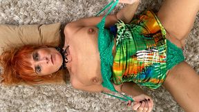 Readhead Milf Masturbating and **** to orgasm in POV view