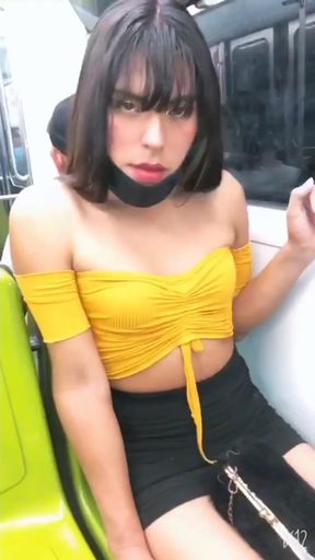 Spectacular moment from &quot;TRANNY WOMAN IN THE SUBWAY - PUBLIC NUDE PORN, SENSUAL AMATEUR&quot;
