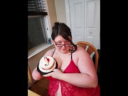 BBW Amputee Smashes Cake Teaser
