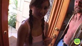 tia tanaka goes to model but ends up getting spanked and pummeled by two guys