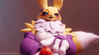 Renamon and Aak having fun