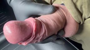 Long foreskin and huge cockhead with dripping precum