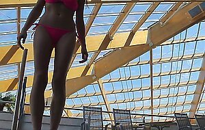 Sexy big tits Lera swimming naked