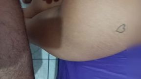 Married woman from Fortaleza asked to record to show her husband her ass full of cum