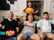 TWINKPOP - Troye Dean And Logan Aarons Hide Under A Blanket For Some Sneaky Cock Stroking