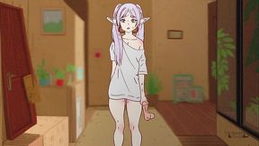 Frieren got trapped in sticky cum and was fucked in the ass! Stark,Fern