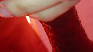 Intens nærbillede onani-session med sexet colombiansk fyr