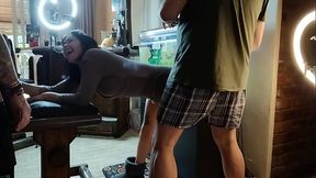 Daring babe rides cock in cowgirl and takes large object