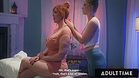 Busty Masseuse Octavia Red Relaxes Milf Lauren Phillips With Full Body Lesbian Massage!