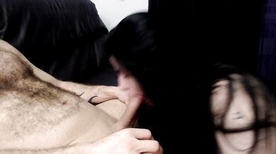 Hot teen Violette black sloppy blowjob