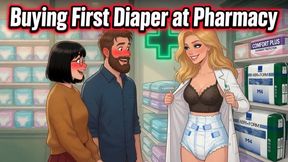 She buy her 1st Diaper at Pharmacy