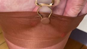 Mrs Mature Feet showing you all a real pair of vintage RHT nylons pre 1950